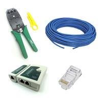 Kit especial para montagem de cabos de rede e patch cords com a qualidade Nexans. Faça você mesmo cabos sob medida com esse conjunto com 30 metros de 