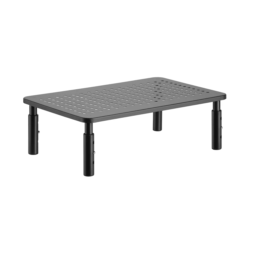 Imagem 1 de 5 do produto Suporte Organizador De Mesa Para Monitor Até 32", Ajustável 3 Alturas, Ventilado, Suporte Até 20kg, Preto, Dsk01, Elg