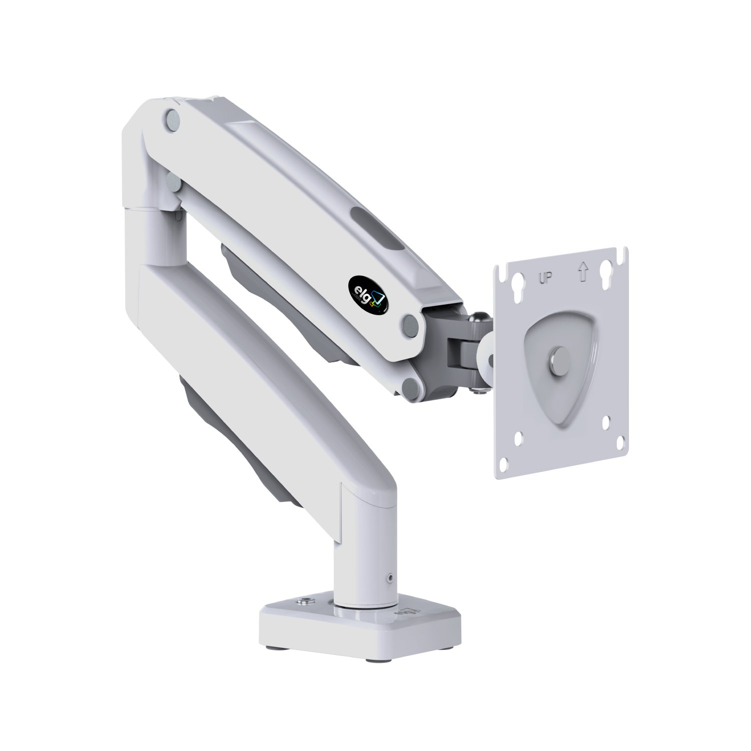 Suporte Articulado Para Monitor De 17 A 27 ElG, De Mesa, Com Pistão A Gás, Branco - F80W