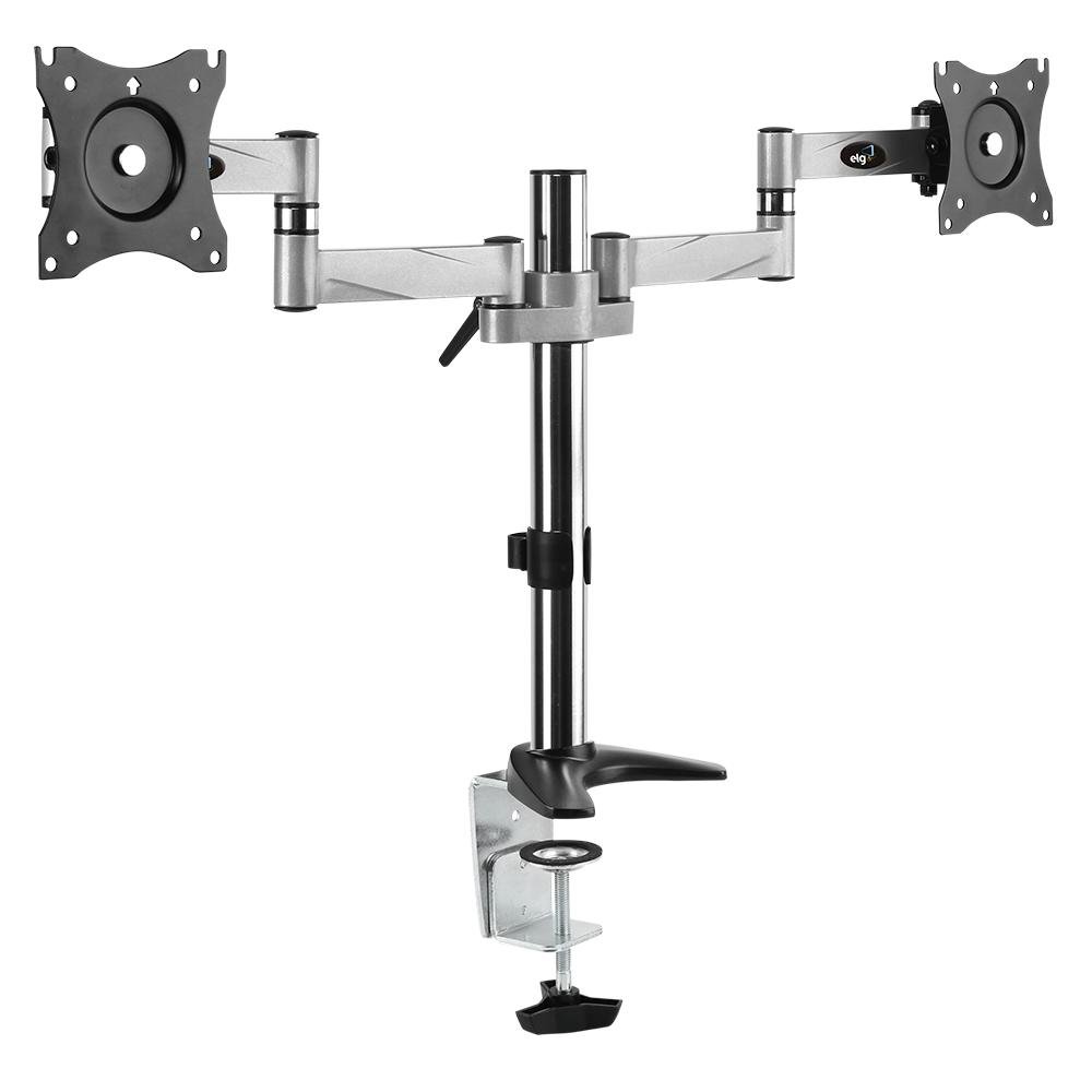 Suporte Elg Articulado De Mesa Para 2 Monitores De 15" A 27" - F50d2.