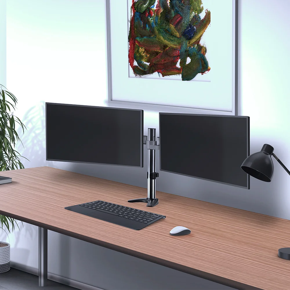 Imagem 3 de 3 do produto Suporte Elg Articulado De Mesa Para 2 Monitores De 15" A 27" - F50d2.