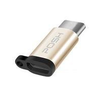 Podsh Micro Adaptador Posh Micro USB Para USB C Dourado | KaBuM!