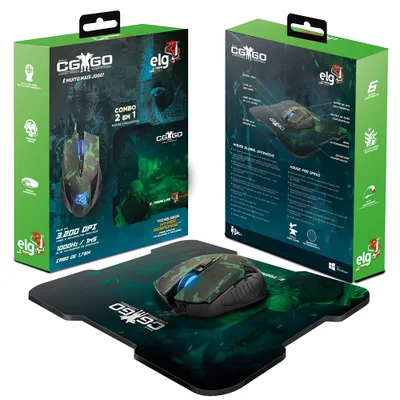 Mouse 6 Botões 2 em 1 CGGO21 Elg
