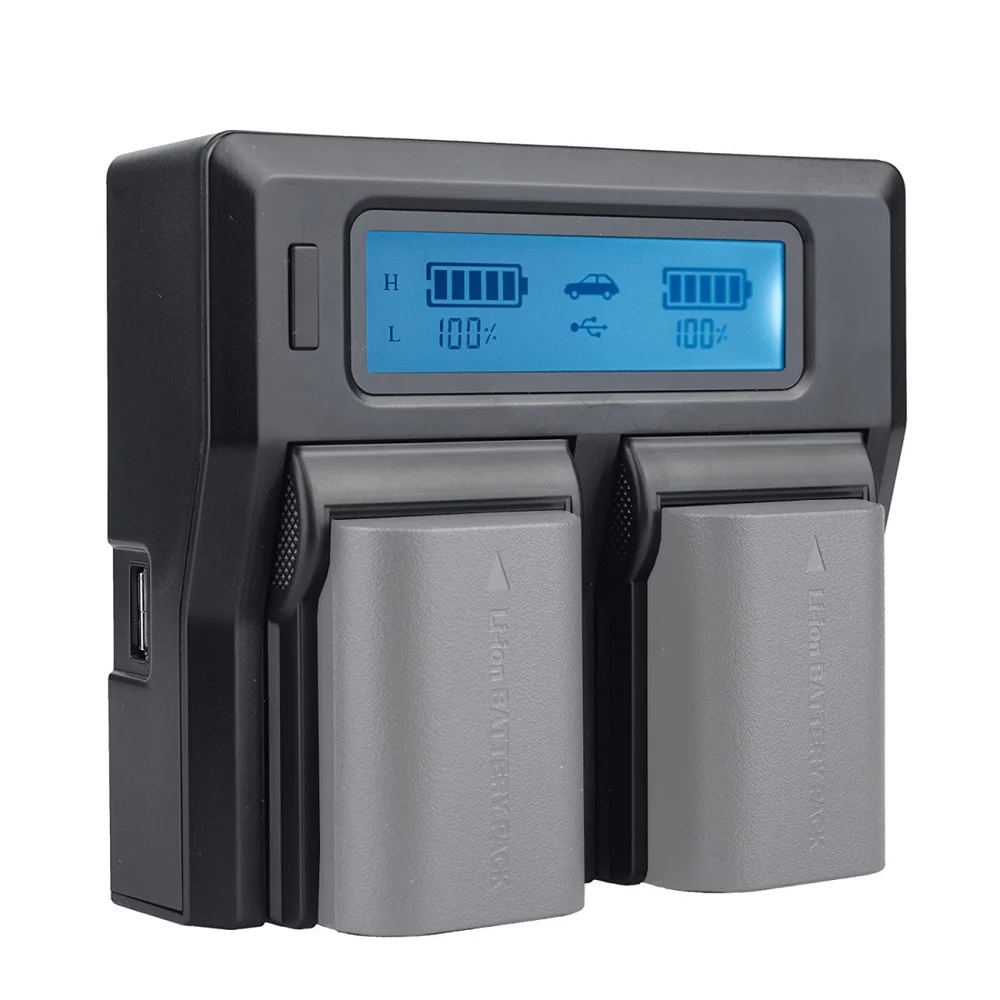 Imagem 2 de 5 do produto Carregador Duplo Rápido, Para Bateria Nikon, EN-EL15, Com USB, Bivolt