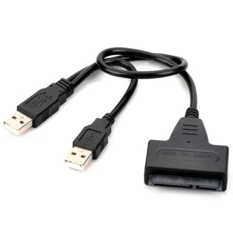 Imagem 2 de 2 do produto Cabo Sata, Para 2 USB 2.0 A Macho Chipsce 40 Cm, Até 480mbps, preto