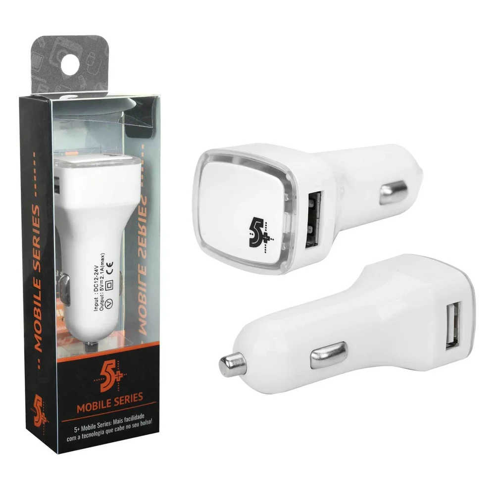 Imagem 4 de 4 do produto Carregador Usb Automotivo, Mobile 044-0006 12v 2.1a  Branco - 5.