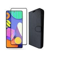 Kit com Capa Capinha Carteira Flip + Pelicula Vidro Para Galaxy A72