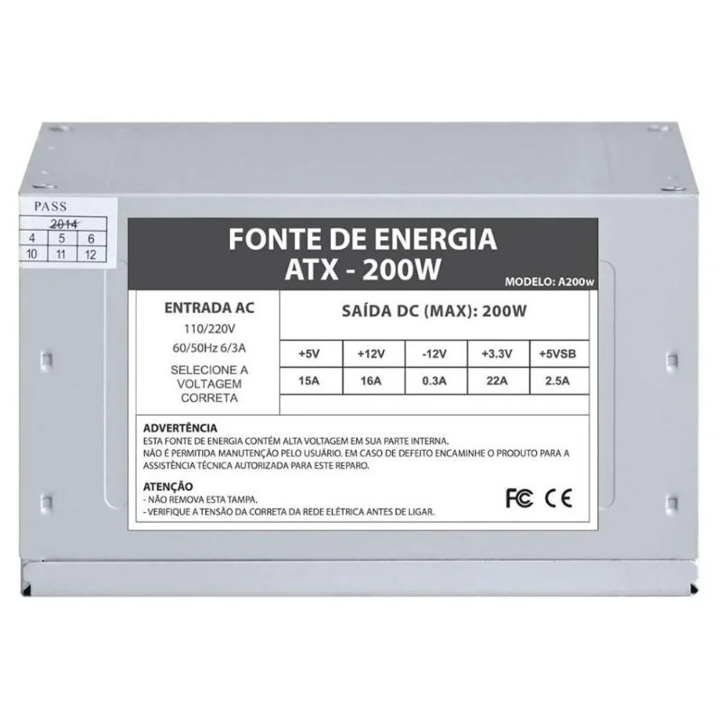 Imagem 5 de 5 do produto Fonte VKOEM ATX, 200W