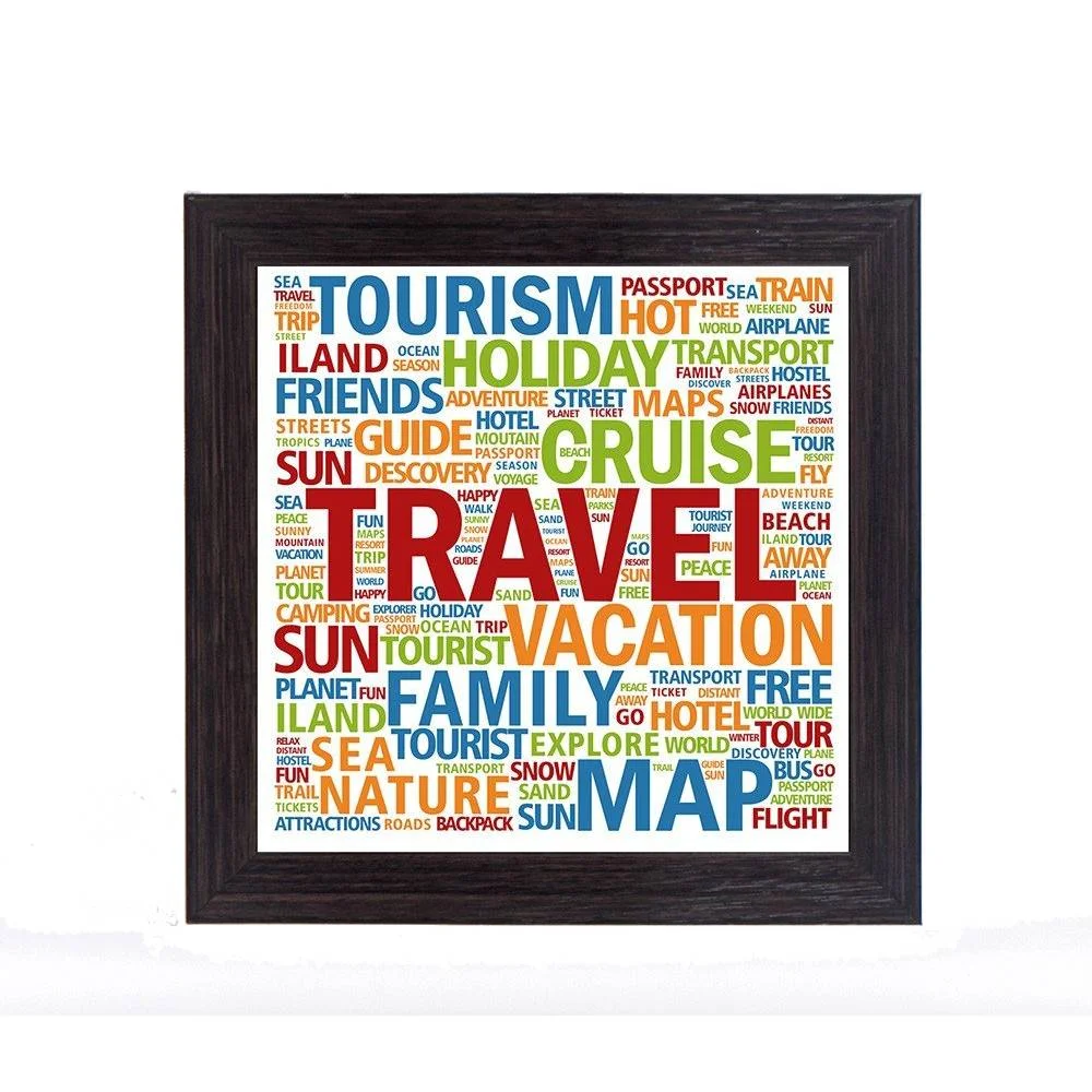 Quadro Cofre Porta Moedas Quadrado - Travel 822. Quadro Cofre Porta Moedas Quadrado - Travel 822.