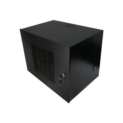 Mini Rack 19 8U, Max Eletron, Porta Ventilada, Preto, 38x50x35cm