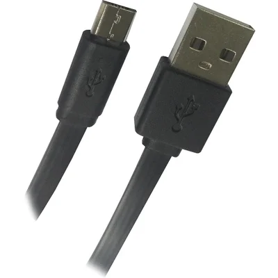 Cabo De Dados Micro USB Flat 1.8m Fortrek - Umi-401/1.8bk - Preto