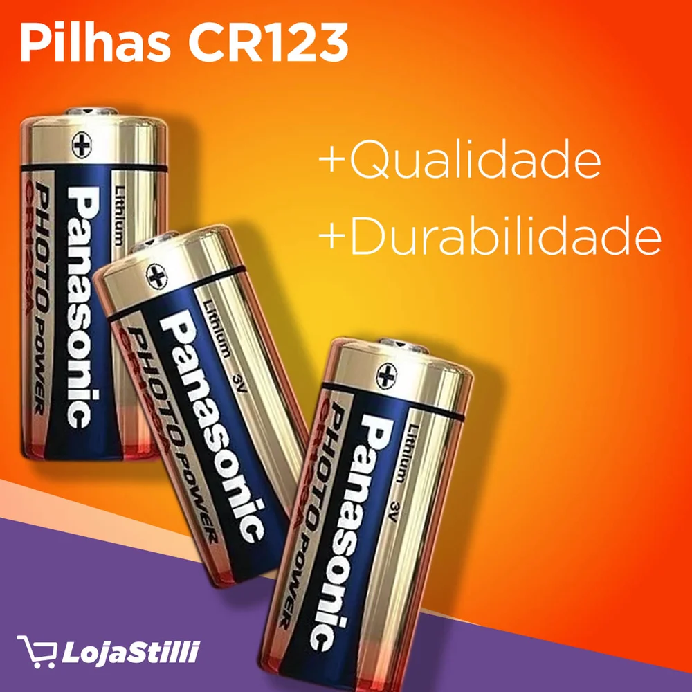 Bateria Panasonic, CR123A, 3V, 1550MAH Bateria Panasonic, CR123A, 3V, 1550MAH