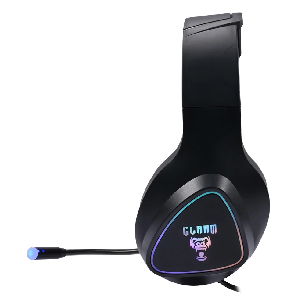 Fone De Ouvido Headset Clanm Gamer Mount, Preto Rgb,Cl-hm709. Fone De Ouvido Headset Clanm Gamer Mount, Preto Rgb,Cl-hm709.