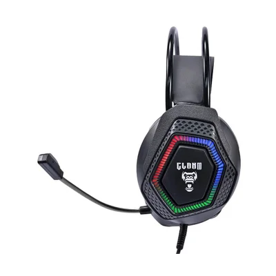 Fone De Ouvido Headset Clanm Gamer Jungle, Preto Rgb,Cl-hj507.