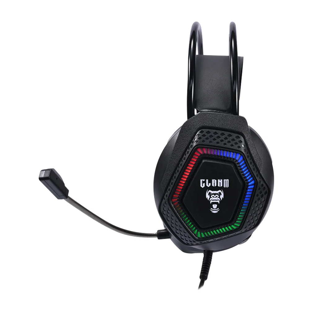 Imagem 3 de 5 do produto Fone De Ouvido Headset Clanm Gamer Jungle, Preto Rgb,Cl-hj507.
