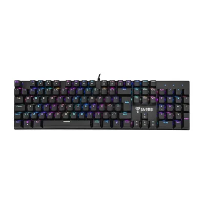 Teclado Mecânico Gamer Clanm King Preto RGB Switch Vermelho Cl-tk87