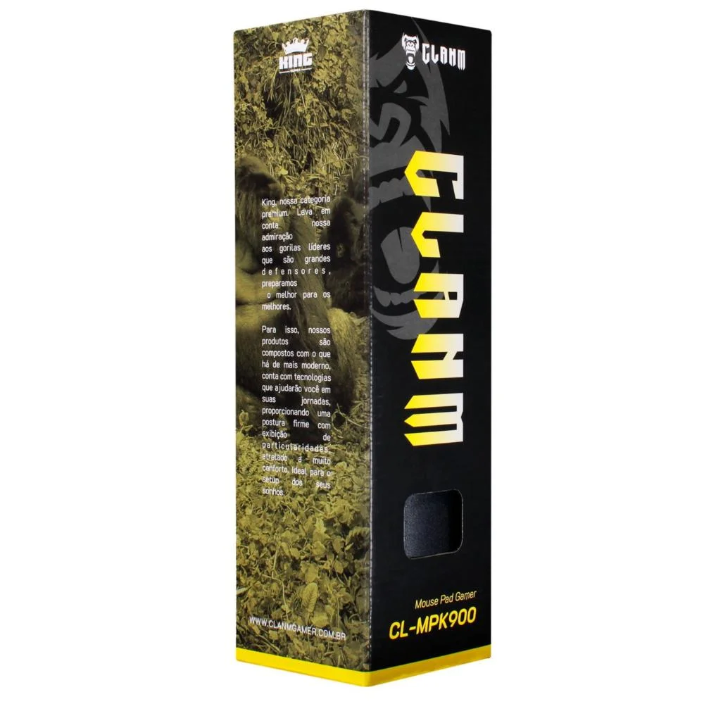 Imagem 2 de 5 do produto Mouse Pad Gamer Clanm King Cl-mpk900 Preto 90x30.