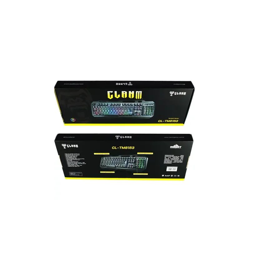 Imagem 4 de 5 do produto Teclado Membrana Gamer Clanm Mount Preto Cl-tm8153