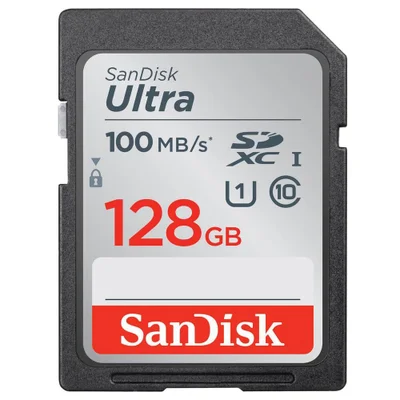 Cartão De Memória, Sandisk, Sdxc Ultra 128GB, 100 Mb/s