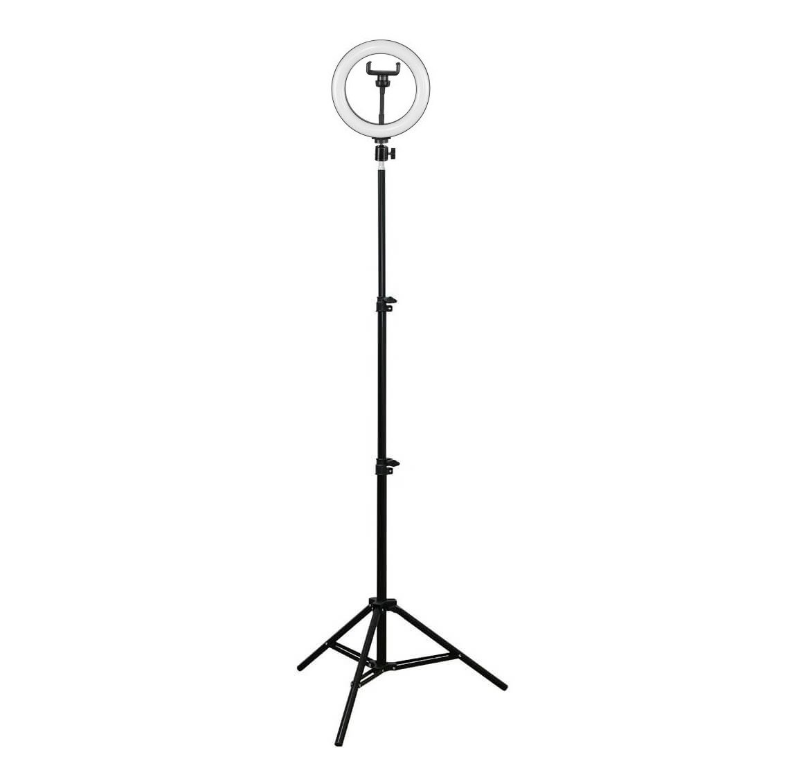 Iluminador De Led Ring Light, 8 Polegadas + Tripé 2,10m.