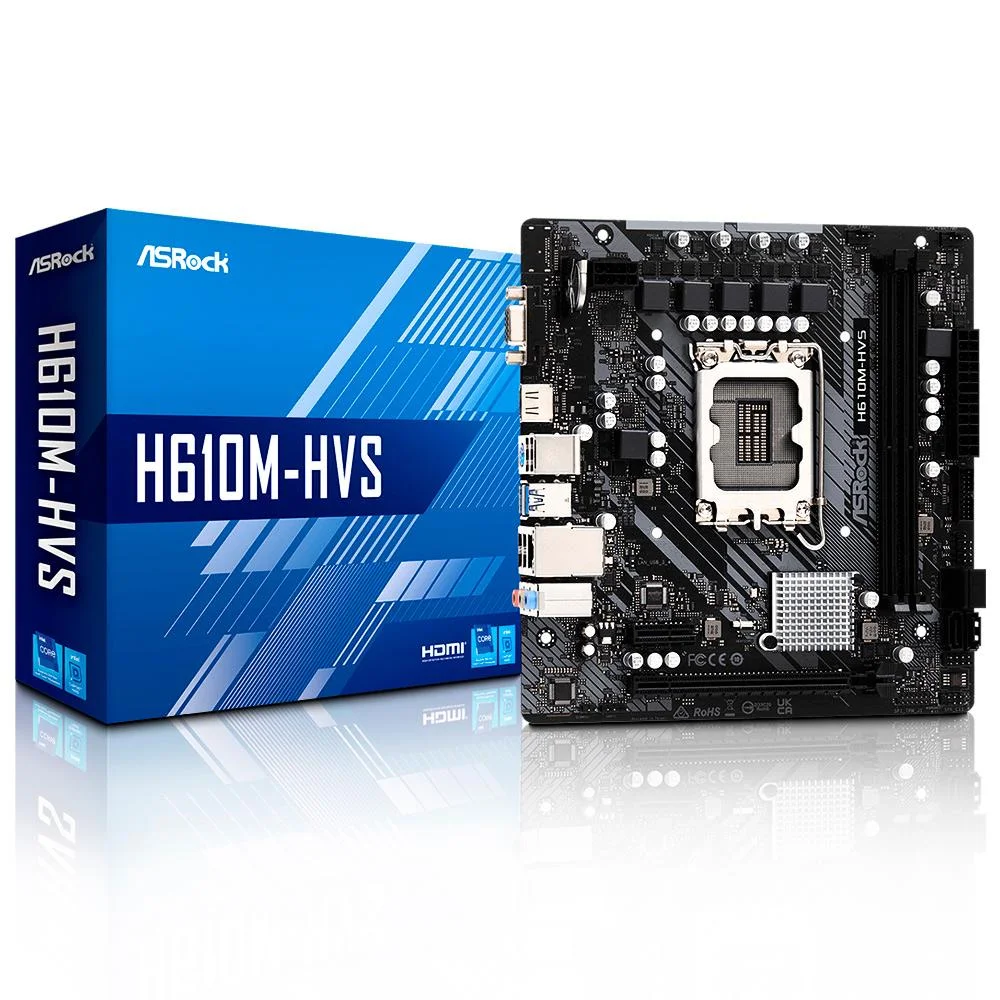 Placa Me Asrock H610mhvs Matx LGA 1700 KaBuM
