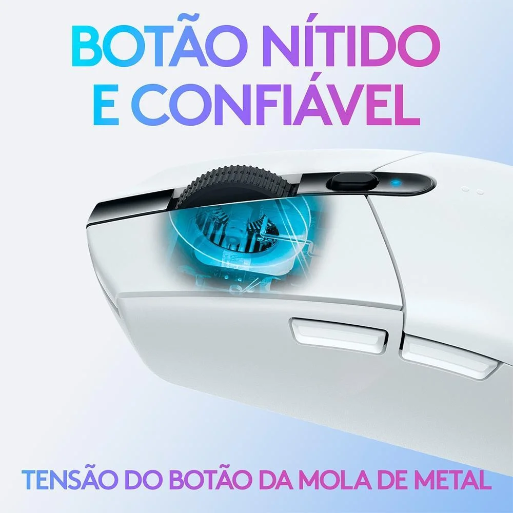 Mouse Gamer sem fio Logitech G305 Hero Lightspeed 6 Botoes Branco Mouse Gamer sem fio Logitech G305 Hero Lightspeed 6 Botoes Branco
