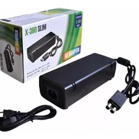 Fonte Xbox 360 Slim Bivolt, 110V, 220V, Com Cabo De Força