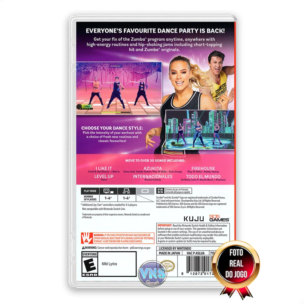 Imagem 2 de 5 do produto Jogo Zumba Burn It Up! - Para Nintendo Switch