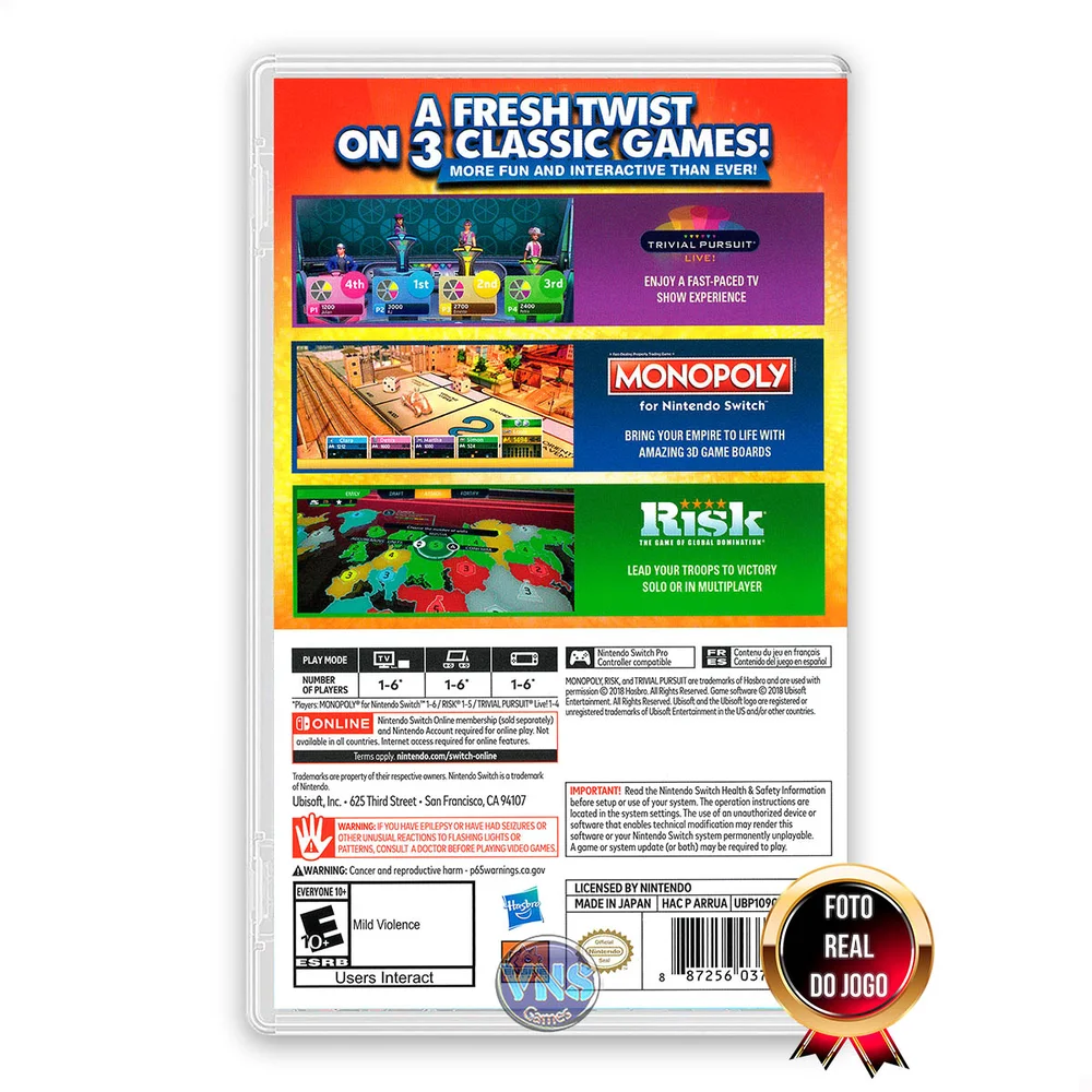 Nintendo Switch用ゲームソフト　Hasbro Game Night Jogo Hasbro Game Night Switch