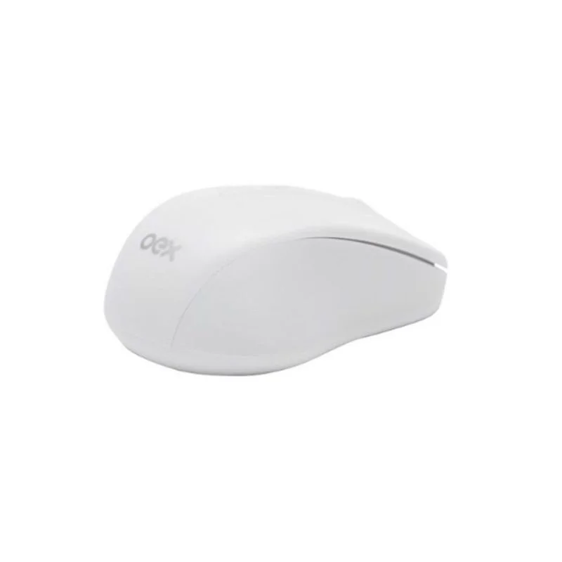 Mouse Wireless 1600 Dpi Stock Oex Ms408 Branco.