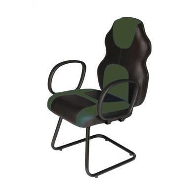 Cadeira Gamer Design Office Móveis Interlocutor Linha Gamer Racing, Peso recomendado: até 120 kg, Verde