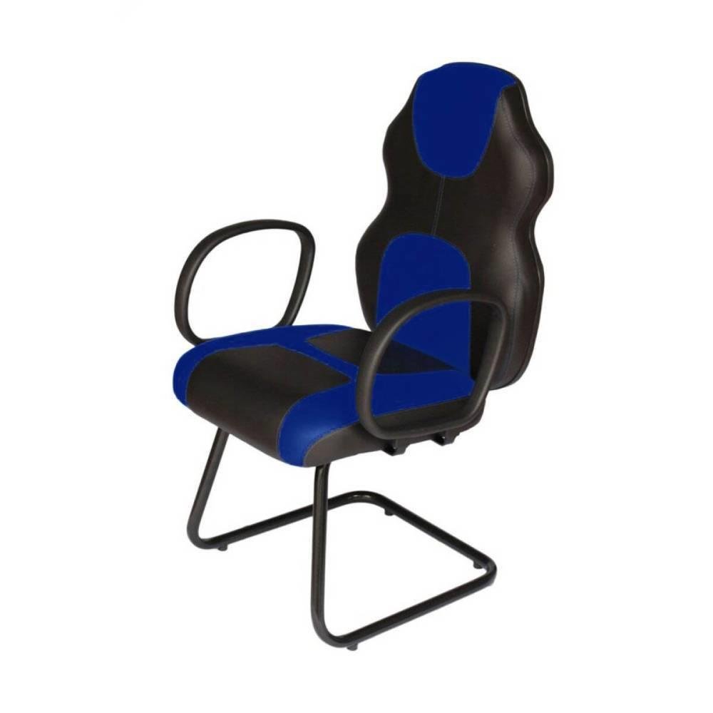 Cadeira Gamer Design Office Móveis Interlocutor Linha Gamer Racing, Peso recomendado: até 120 kg, Azul Cadeira Gamer Design Office Móveis Interlocutor Linha Gamer Racing, Peso recomendado: até 120 kg, Azul