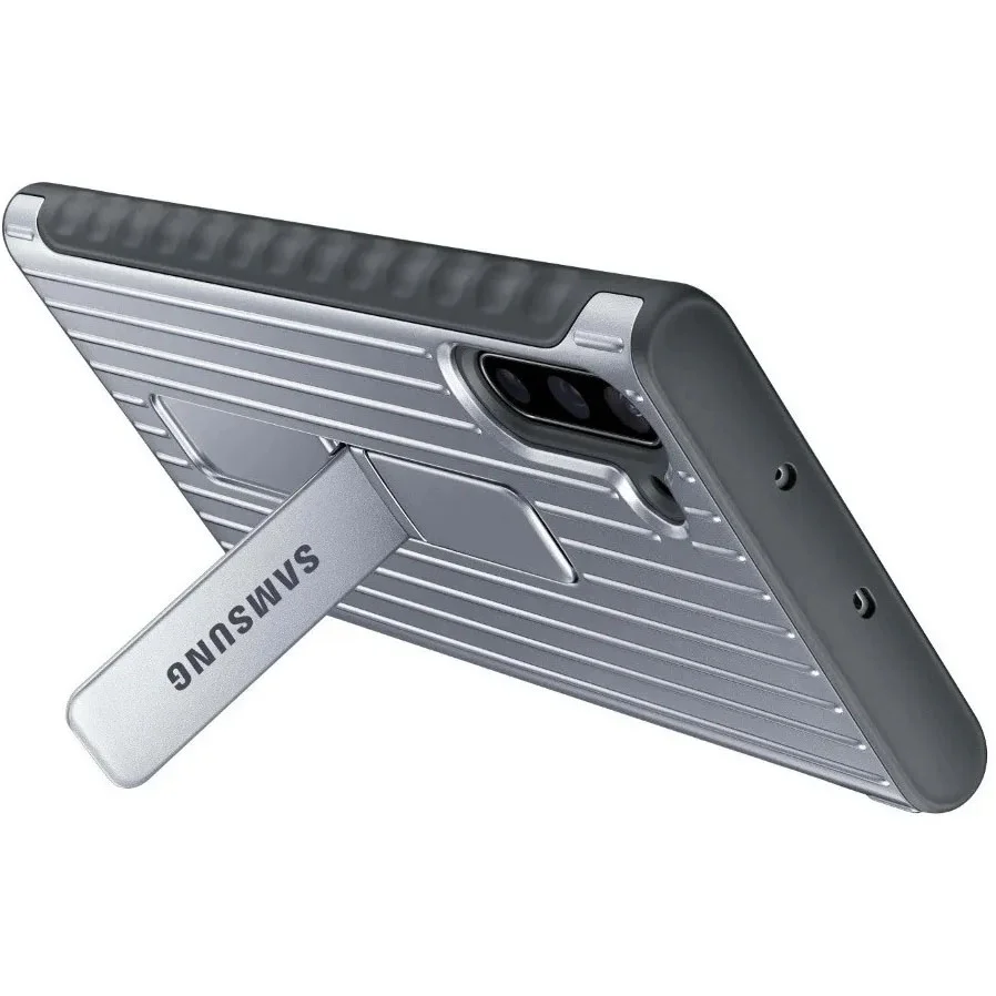 Imagem 3 de 4 do produto Capa Militar Anti Impacto Samsung Protective Standing Galaxy Note 10 N970  Tela:6.3 Pol,Cor:prata.