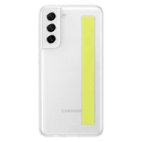 Capa Samsung Silicone Com Cinta Fina Galaxy S21 Fe Tela: 6.4 Pol,G990 - Branca.