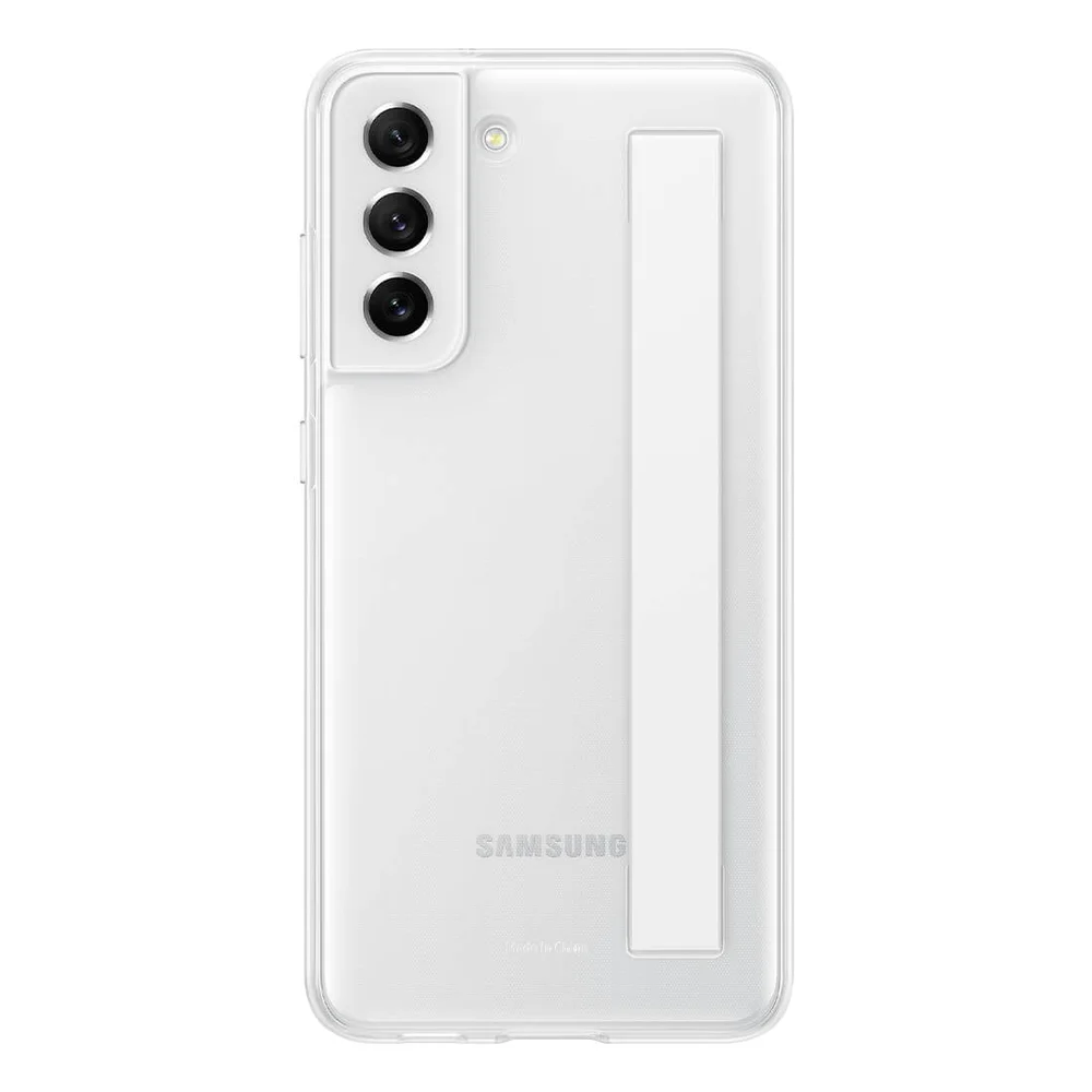 Imagem 5 de 5 do produto Capa Samsung Silicone Com Cinta Fina Galaxy S21 Fe Tela: 6.4 Pol,G990 - Branca.