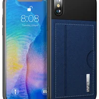 Capa Premium Classic Séries Porta-cartão Iphone X E Xs A1920 A2097, Cor Azul