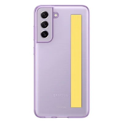 Capa Samsung Galaxy S21 Fe Silicone Com Cinta Fina Tela: 6.4 Pol G990 - Lavanda.