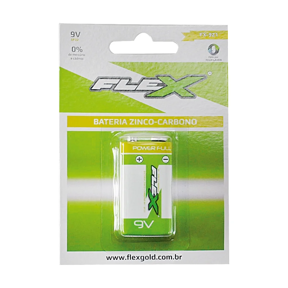 Bateria Flex Zinco 9v 1 Unidade Bateria Flex Zinco 9v 1 Unidade