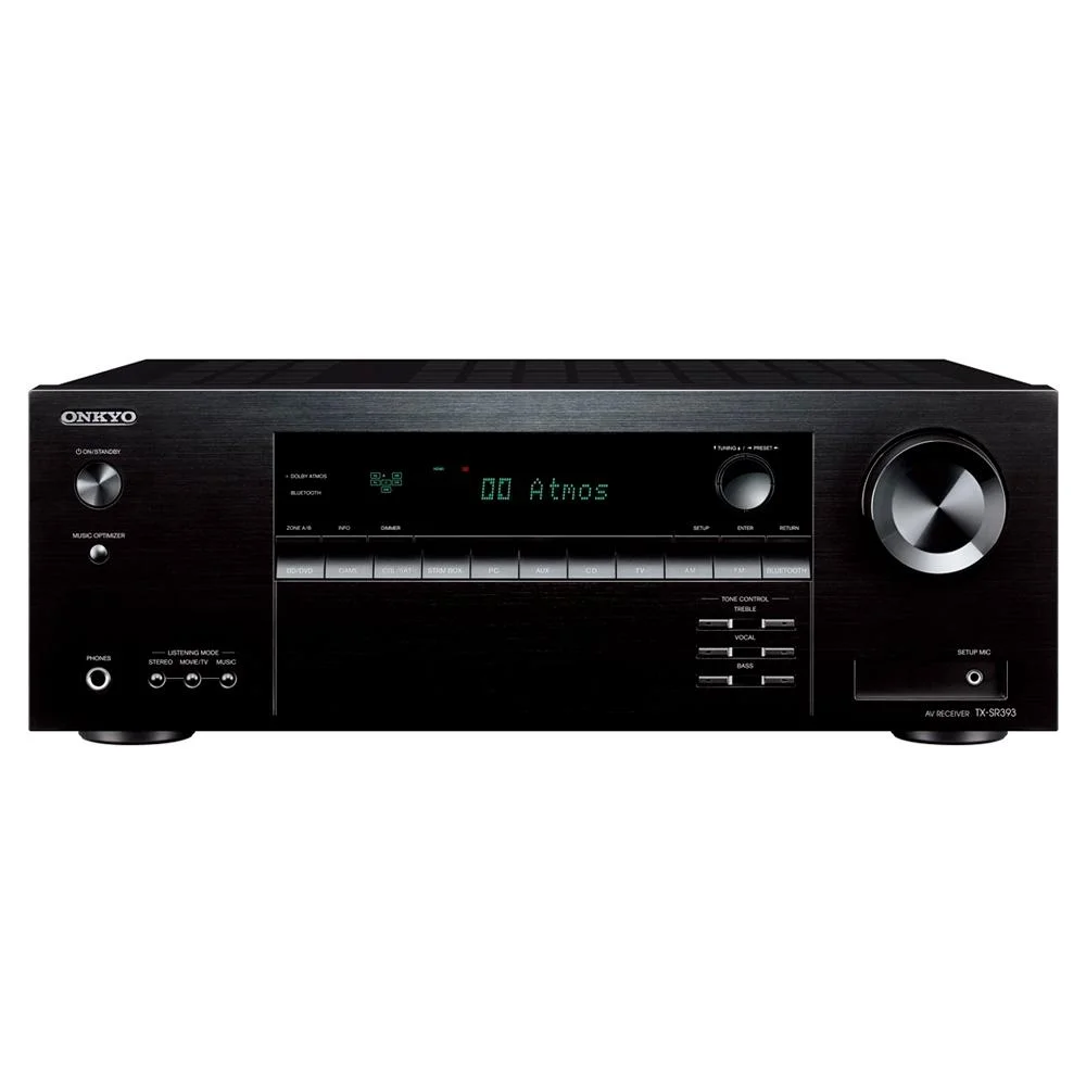 ONKYO オンキョー TX-SR393 AVアンプ Receiver Onkyo TXSR393 52 Canais 4k HDR KaBuM