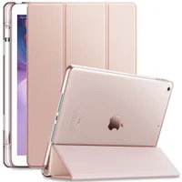 Capa Infiland Transparente Séries Ipad 7 10.2 Pol (2019) A2197 A2200 C/ Função Wake Sleep E Suporte Caneta - Rosa