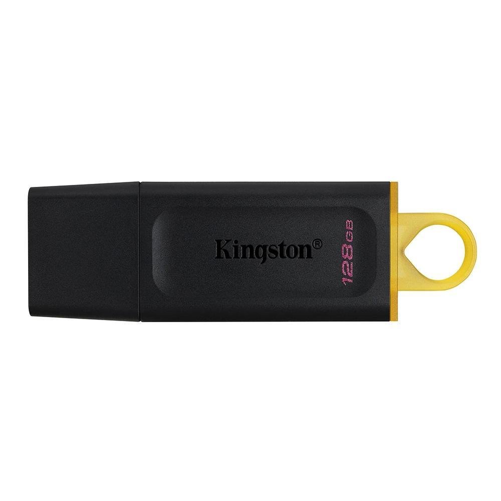 Pen Drive Datatraveler Exodia 128gb Kingston Preto/amarelo.
