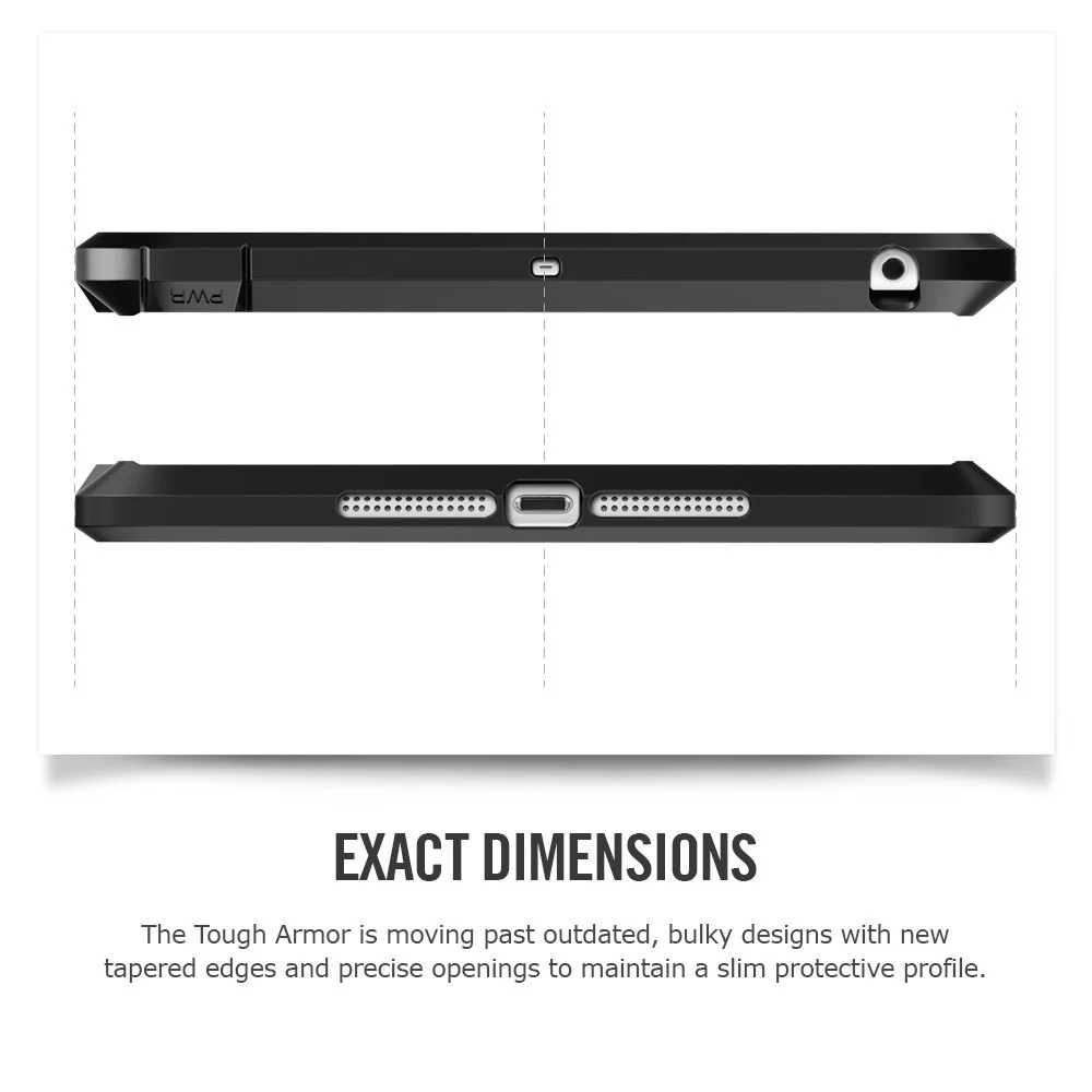 Imagem 2 de 3 do produto Capa Case Preta Ipad Tablet 9.7 Tough Armor Spigem 2017 - 053cs21820