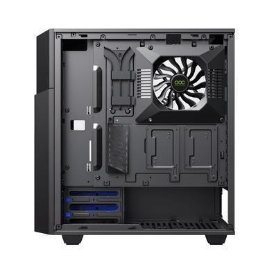 Gabinete Gamer Gamemax Panda, Mid Tower, Vidro Temperado, Black, Sem Fonte,  Com 1 Fan