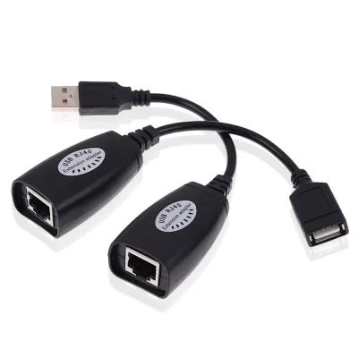 Conversor Adaptador Extensão USB x RJ45 (USB-RJXT) 45 Metros