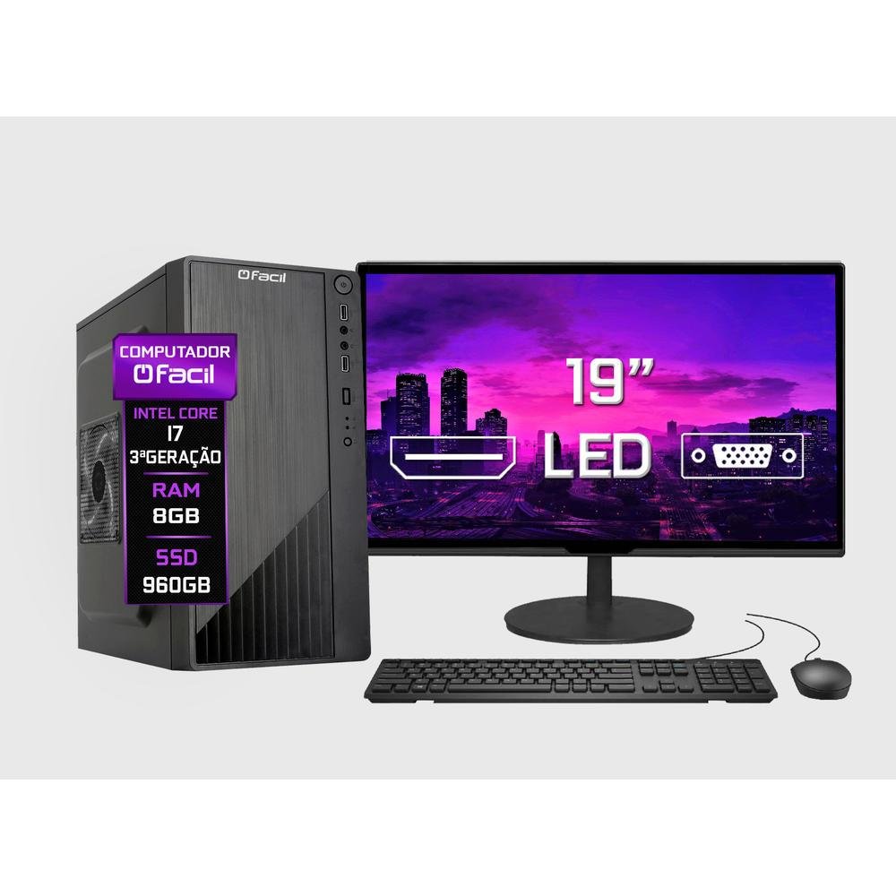 Computador Completo Fácil Intel Core I7 3 8GB