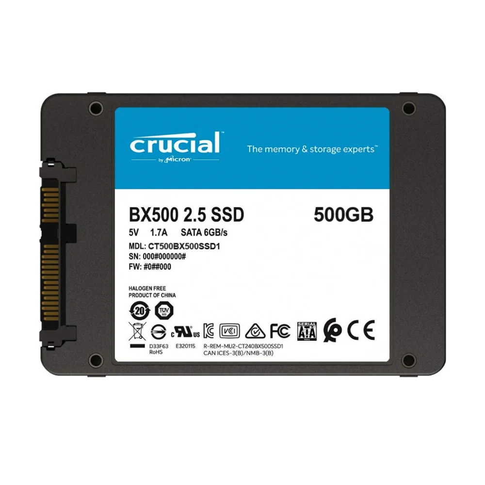 SSD Sata 3 500GB Bx500 KaBuM