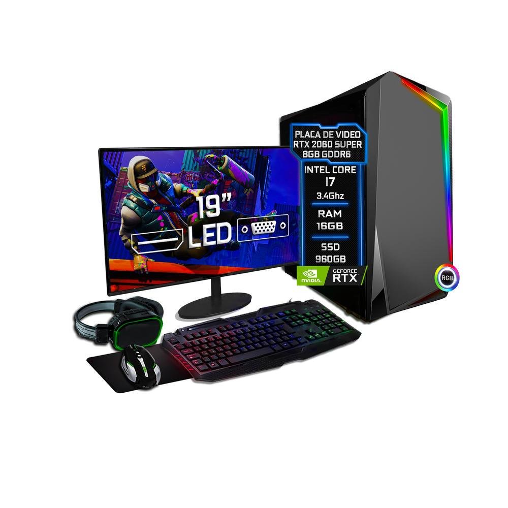 Pc Gamer Completo I7 16GB RTX 2060 S 8GB SSD