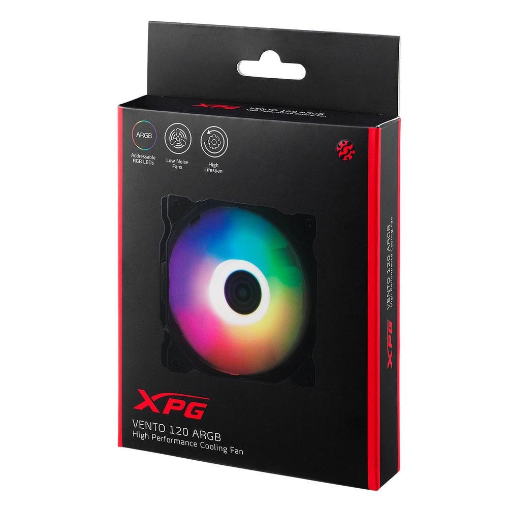 Imagem 5 de 5 do produto Cooler FAN Adata XPG Vento, 120mm, ARGB, Silencioso - VENTO120ARGB-BKCWW