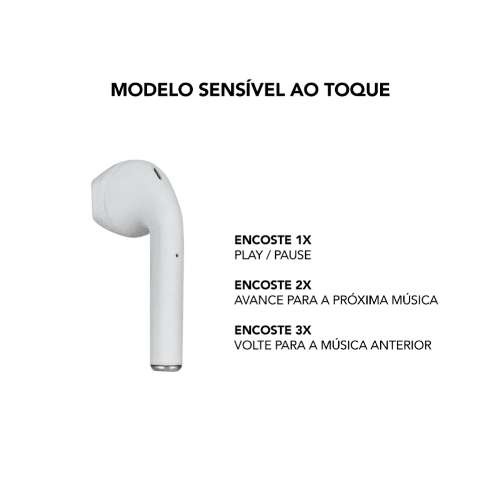 Fone De Ouvido Bluetooth Booglee Wireless Inpods 12 Cores Sortidas