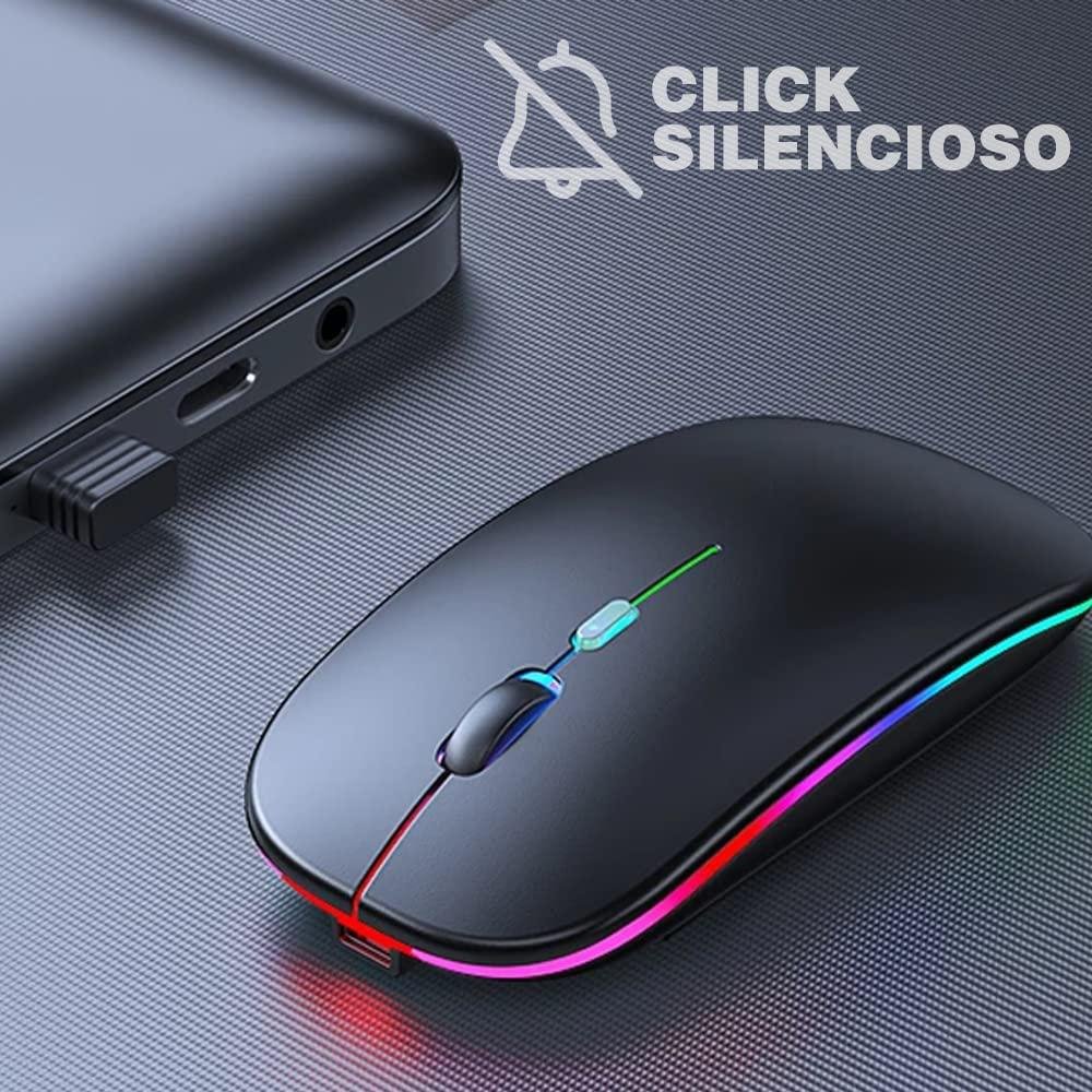 Mouse Sem Fio Fy Wireless Recarregável RGB Gamer 1600DPI, branco